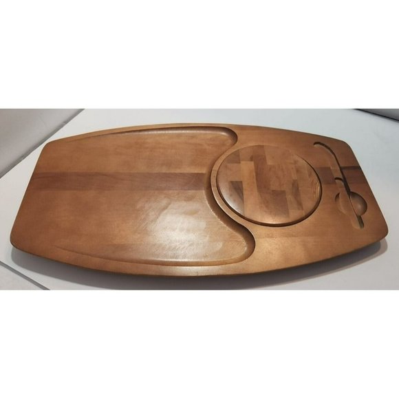 Vtg/Retro MCM Baribocraft Wooden Surfboard Cheese and Bread Serving Board 18" - Picture 3 of 12